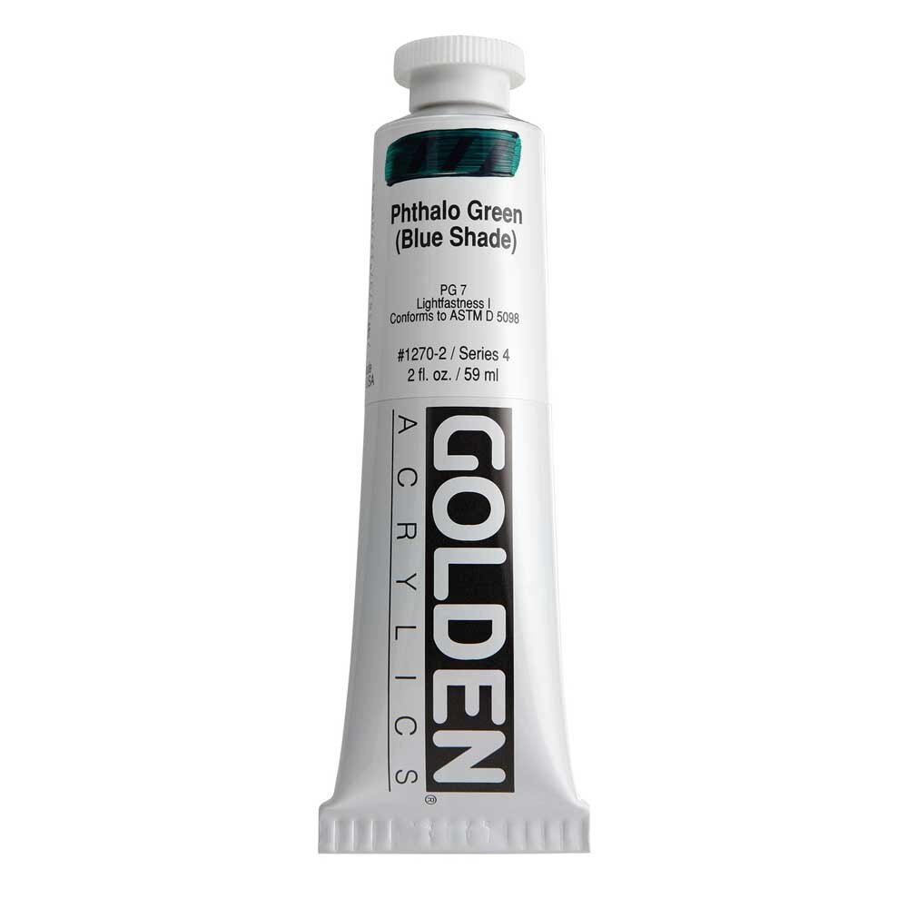 Golden Heavy Body Acrylic Tube 2oz Phthalo Green Blue